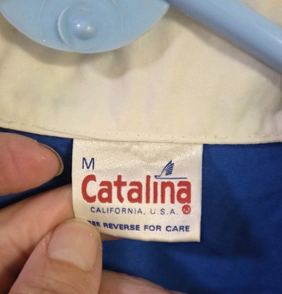 Vintage Catalina California Windbreaker Retro Track Jacket 1970s 80s Size M