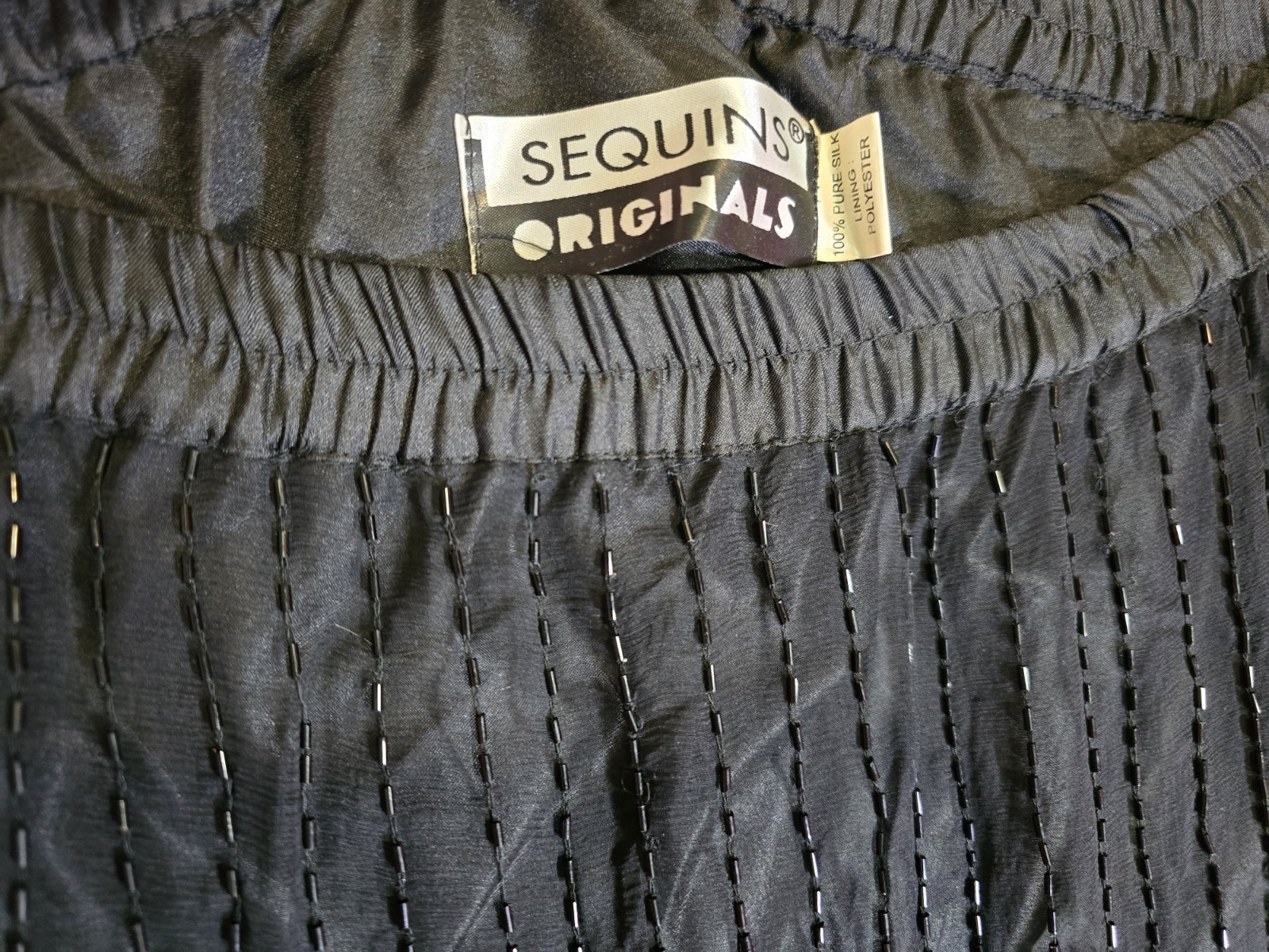 VTG 80’S BEADED SEQUIN EVENING COCKTAIL 2-Piece Top and Skirt XL(no Sz Tag)