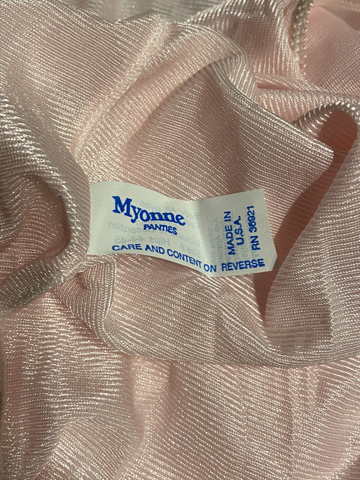 MYONNE VTG PANTIES – NWT NYLON SIZE 9 (44-45 HIPS) Granny Panties Style Pink