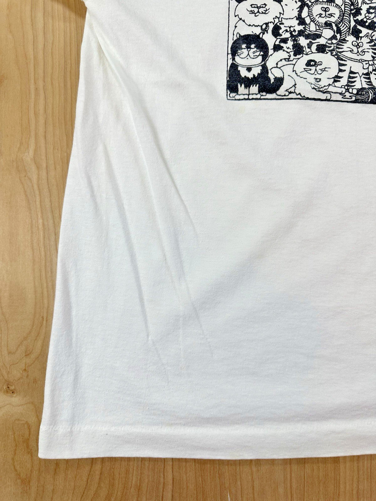 vintage 90’s CAT PERSON t shirt LARGE screen stars best ILLUISTRATION cute NORM