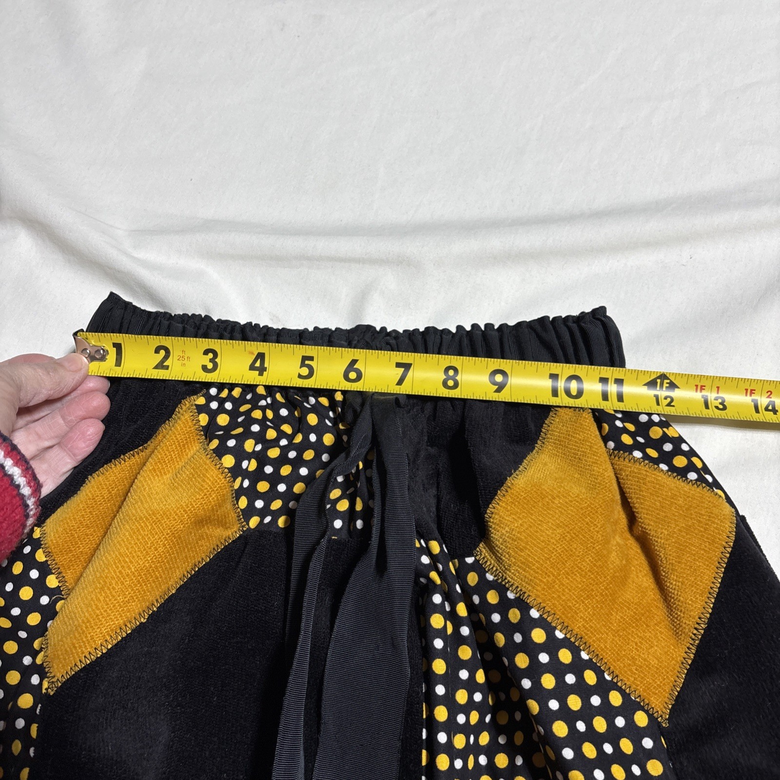 MR.HANK Vintage 1970s Patchwork Long Boho Hippie Skirt Sz S M L Funky Lined