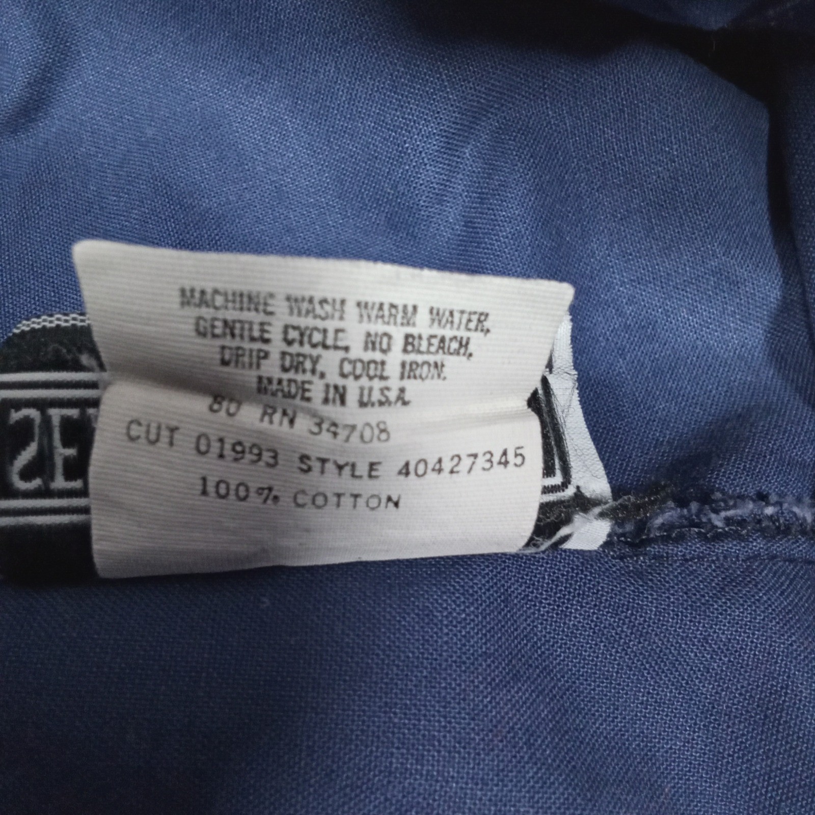 The Season Ticket Blue Cotton Paperbag Waist Shorts Vintage Womens 16P Made