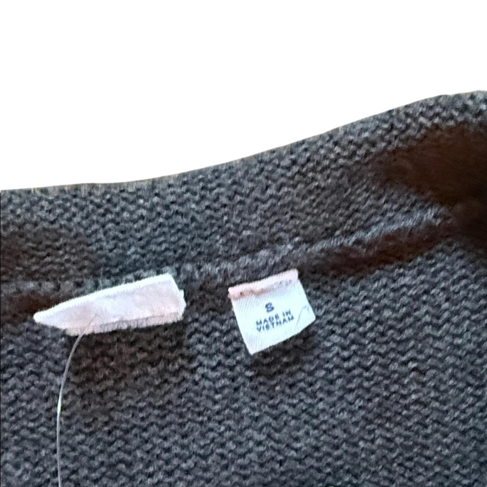 GAP Grey and Black Striped Crewneck Knit Sweater Women’s Small