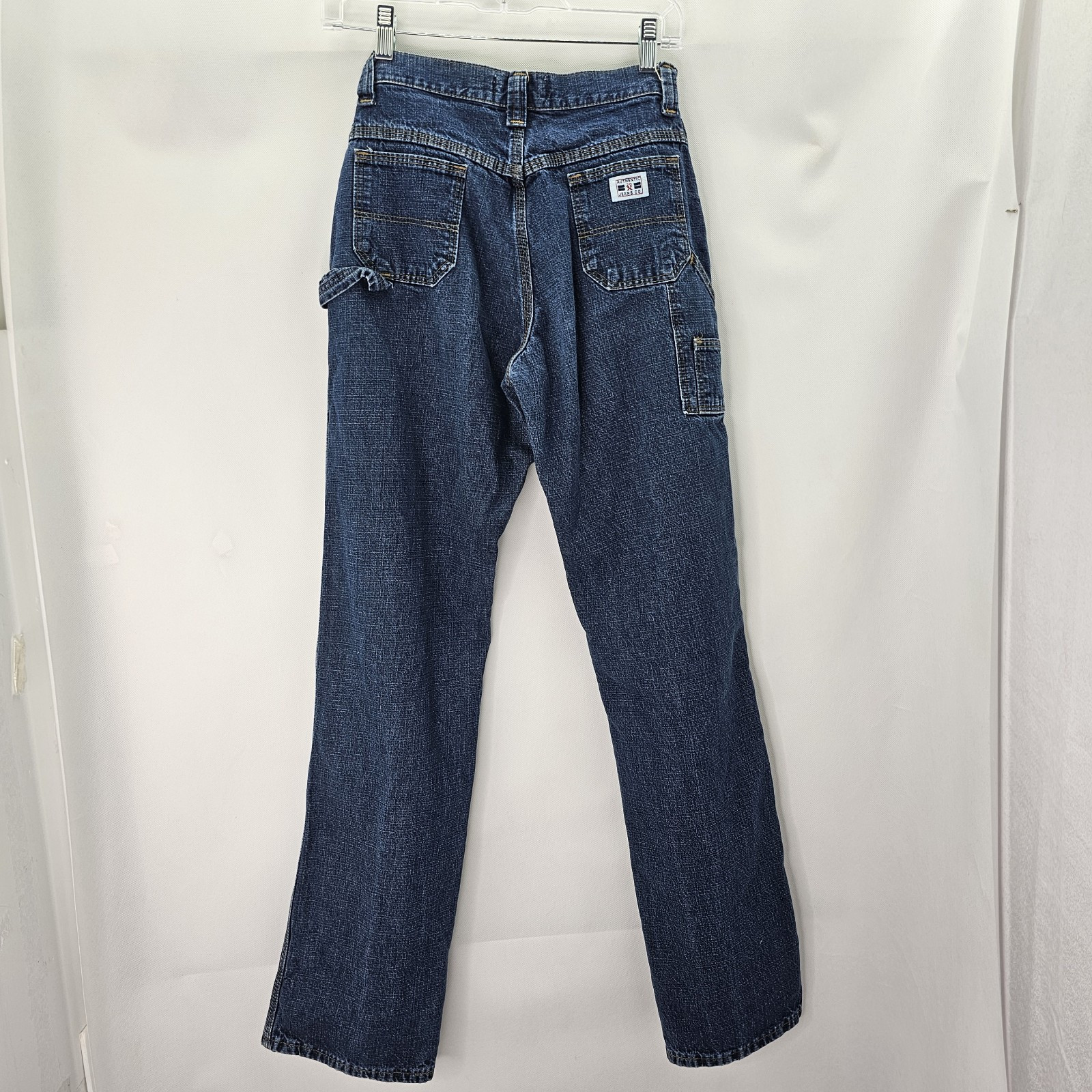 Vintage Calgary Women Size 3/4 X 34 Blue Denim Relaxed Fit Jeans