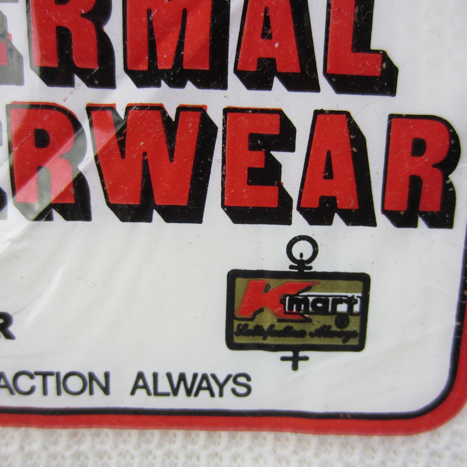 Vintage Kmart Circular Knit Thermal Underwear Womens XL White Ski Wear USA