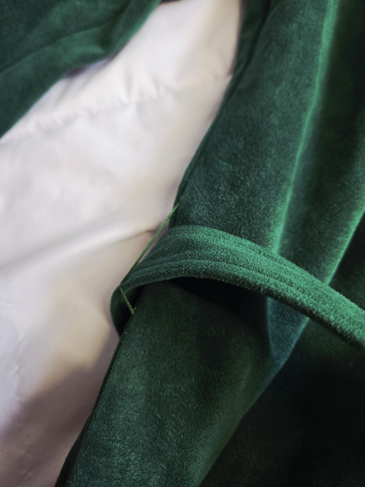 Vtg 80’s Indie Trench Coat Womens M Green Ultra Suede Collection Boho Retro