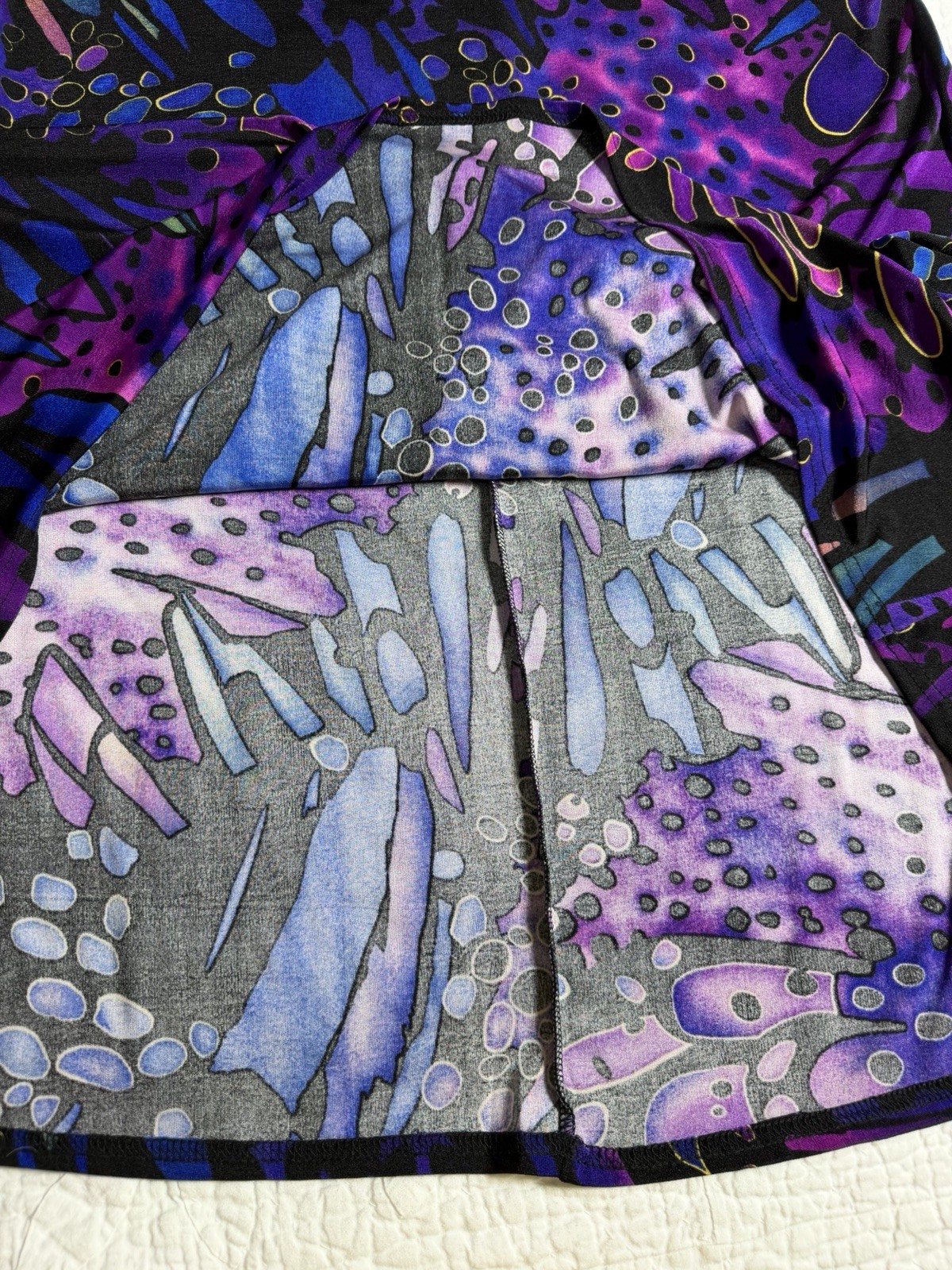 Vintage 90’s Jostar XL Vibrant Abstract Butterfly Slinky Maxi Dress Travel