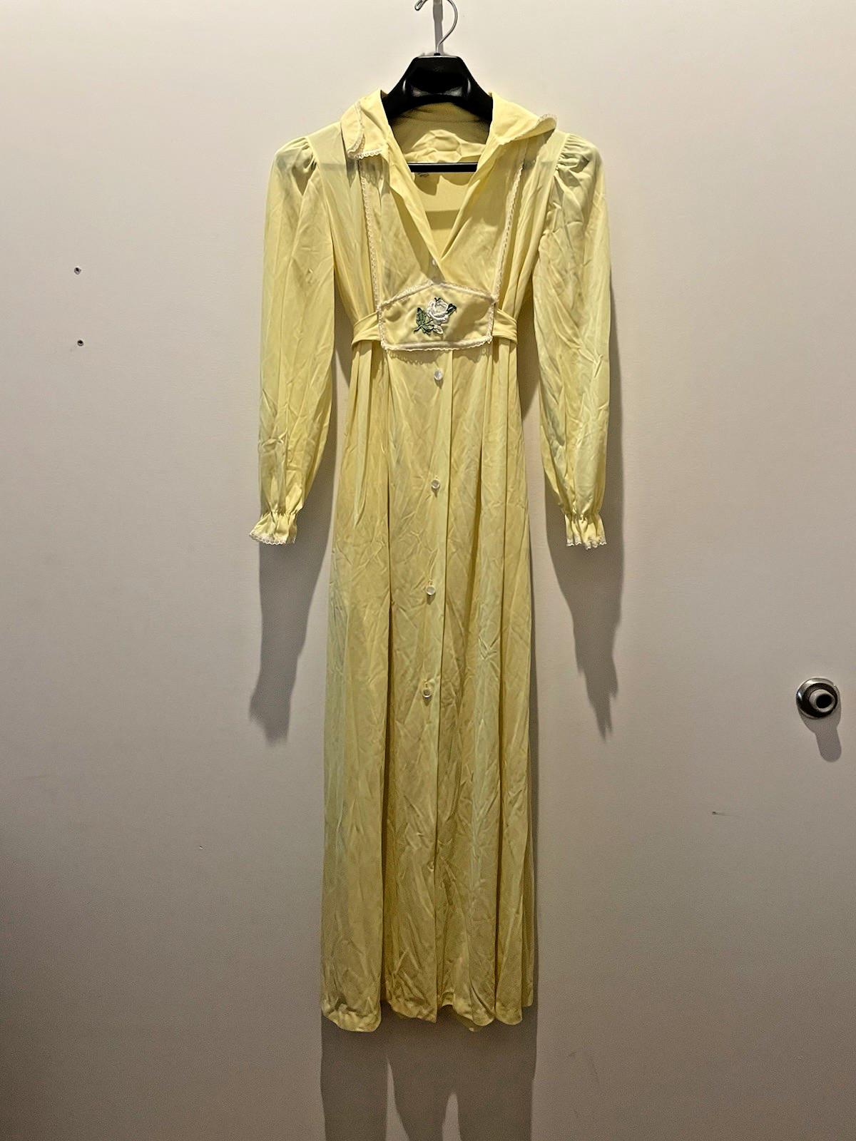 Vintage Dutchess Individually Yours Yellow Maxi Nylon Dress Nightgown