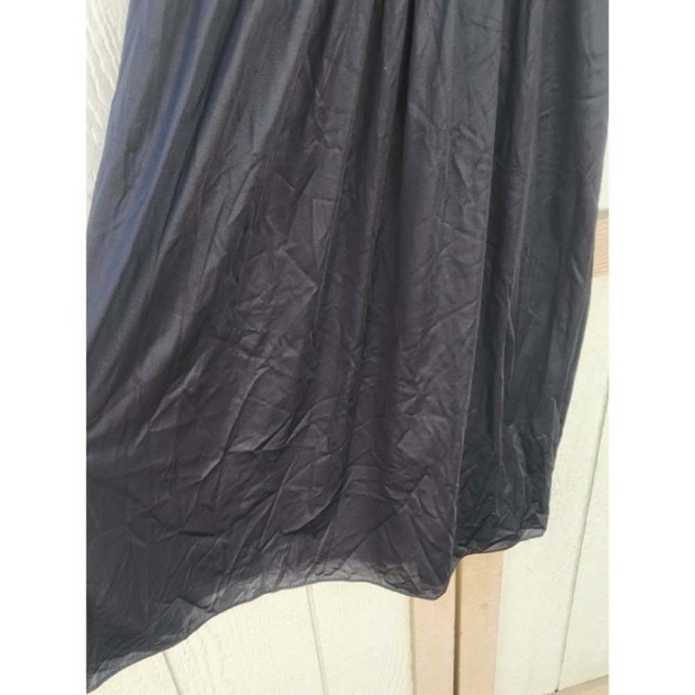 Vintage 90s Whimsigoth Retro Lace Stretch Slip Dress Black Fairy Artsy 1995 Core