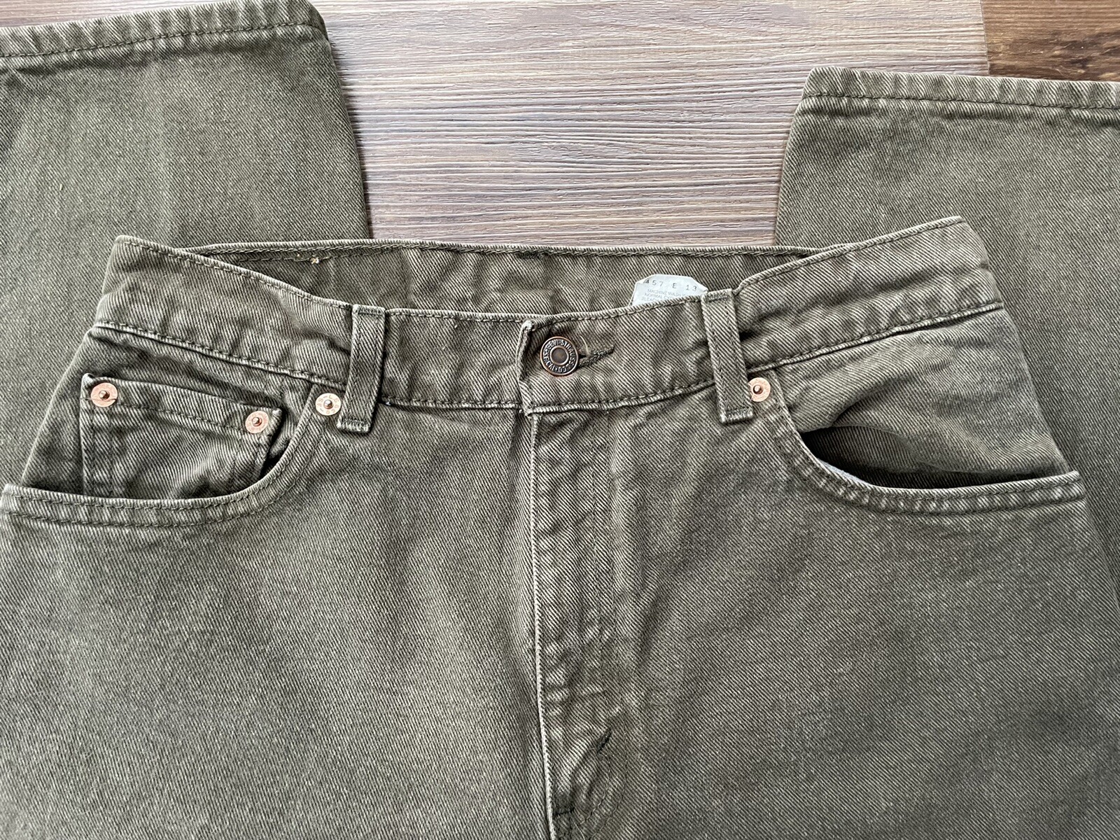 Vintage USA | Levi’s 550 Jeans VTG Mom Style Jean Green Olive | Black Tab S: 8