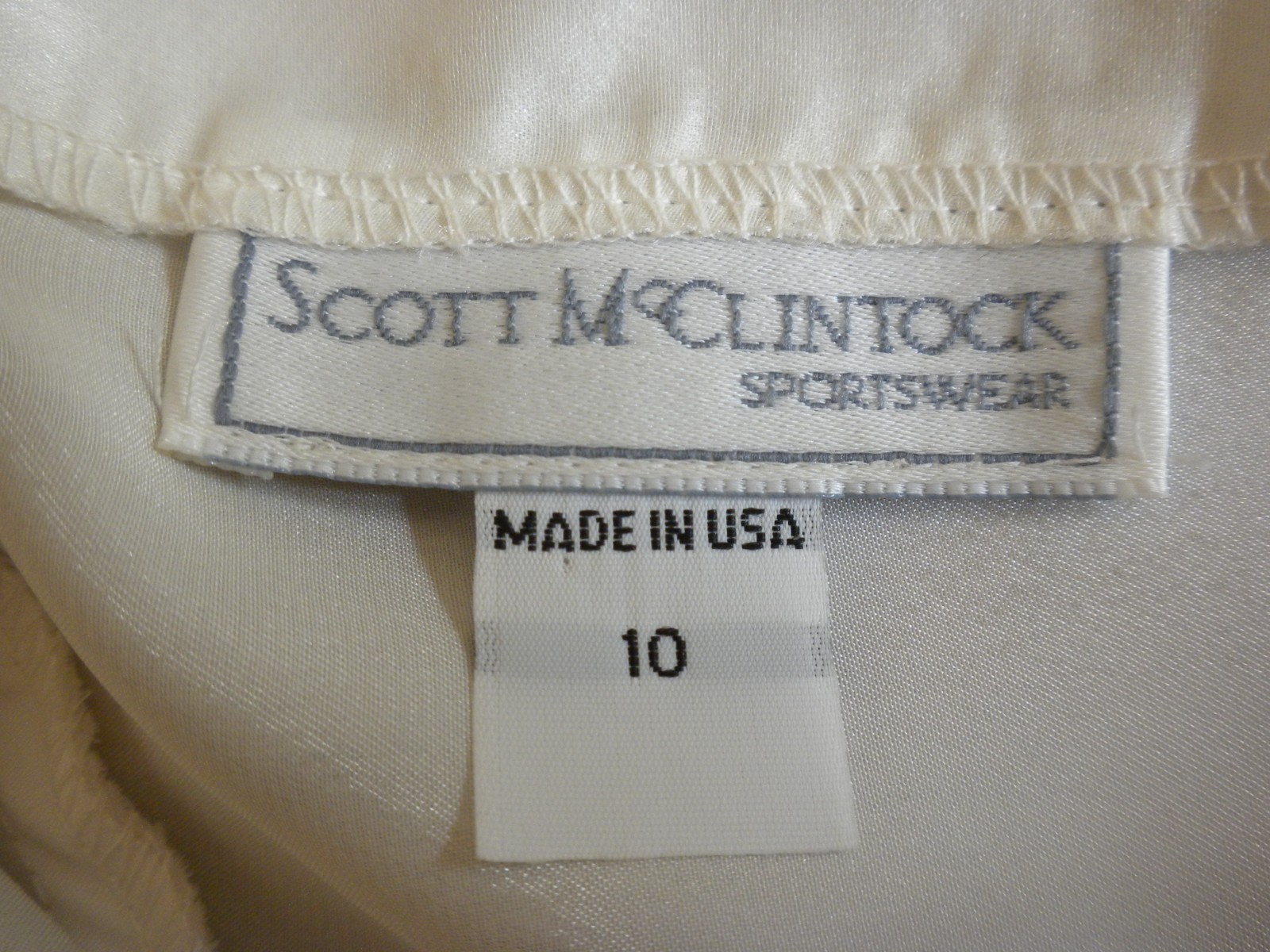 Scott McClintock Sportswear Vtg 80s Ecru Lace Victorian Blouse Prairie 10 Top
