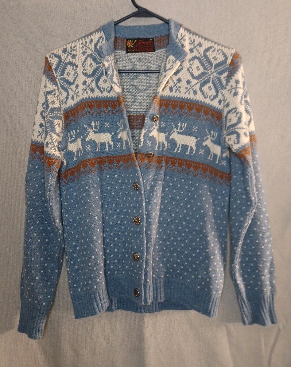 Vtg Jersild Sweater Button Cardigan Dupont Orlon Acrylic Fiber Sz 38/M