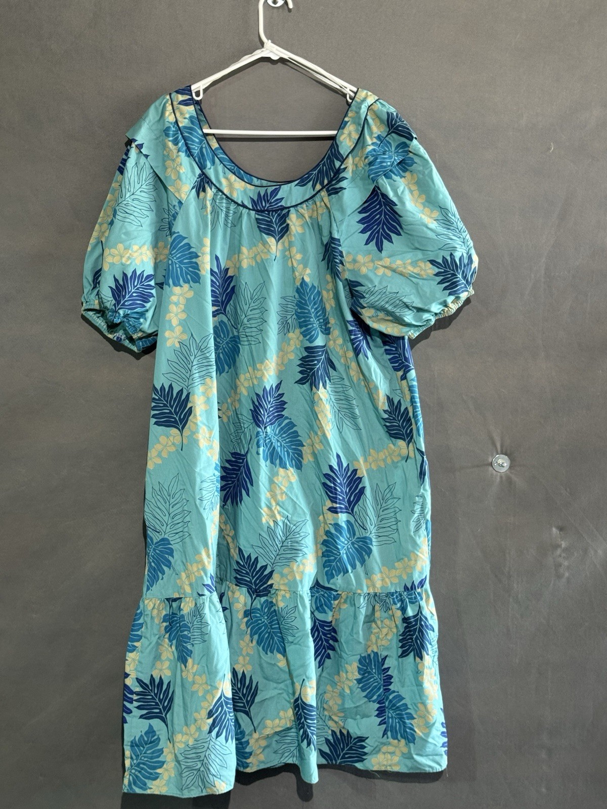 Vintage Good Times Floral Hawaiian Dress, Made In Hawaii,size 3xl