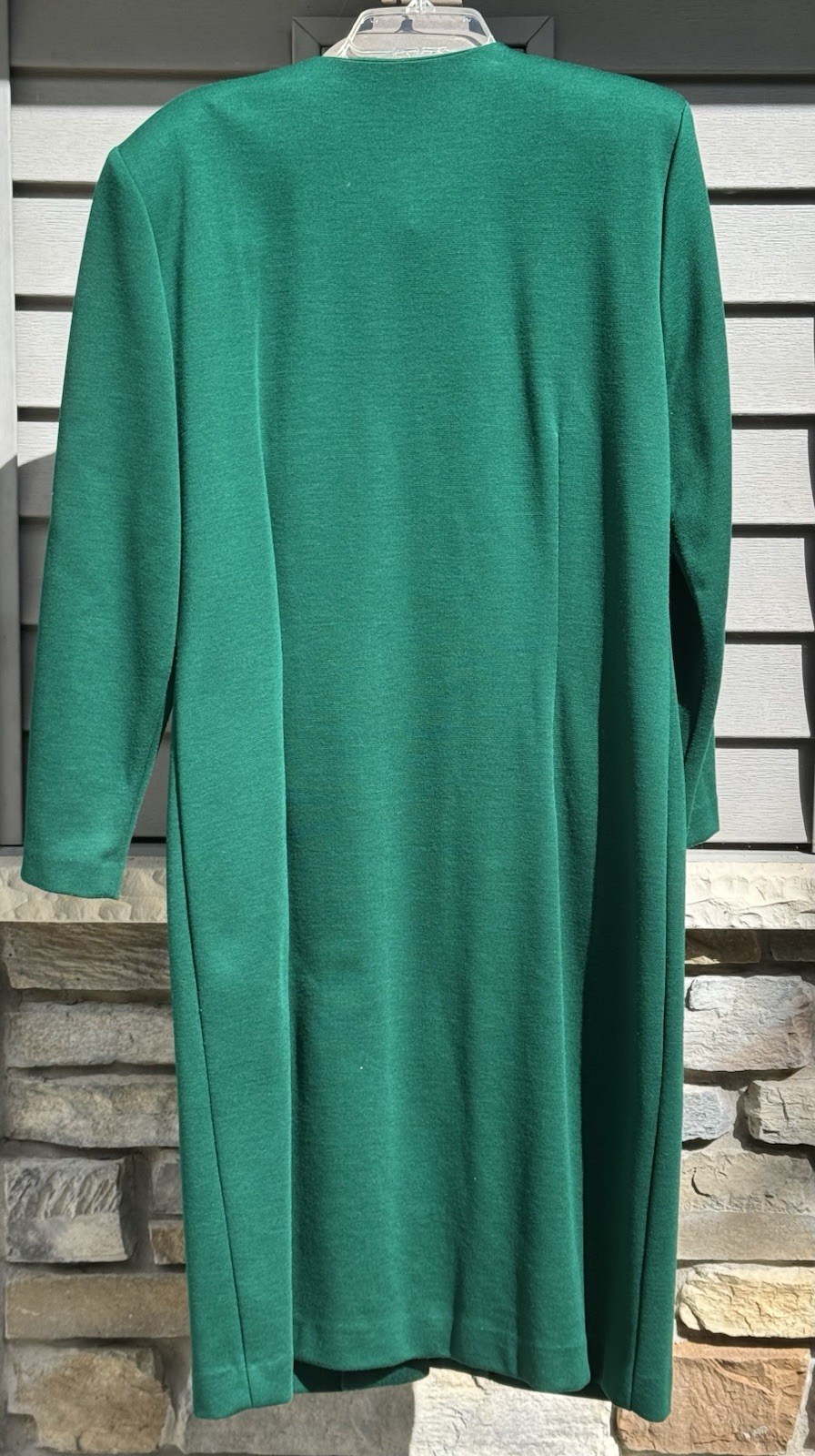 Vintage ‘80s Positive Attitude Dress, Size 15/16, Green W/ Gold Accents
