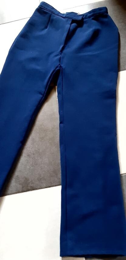 Vintage 60-70s LYCRA With HELANCA and Wool Retro Blue Women Ski Pants Siz 40 NEW