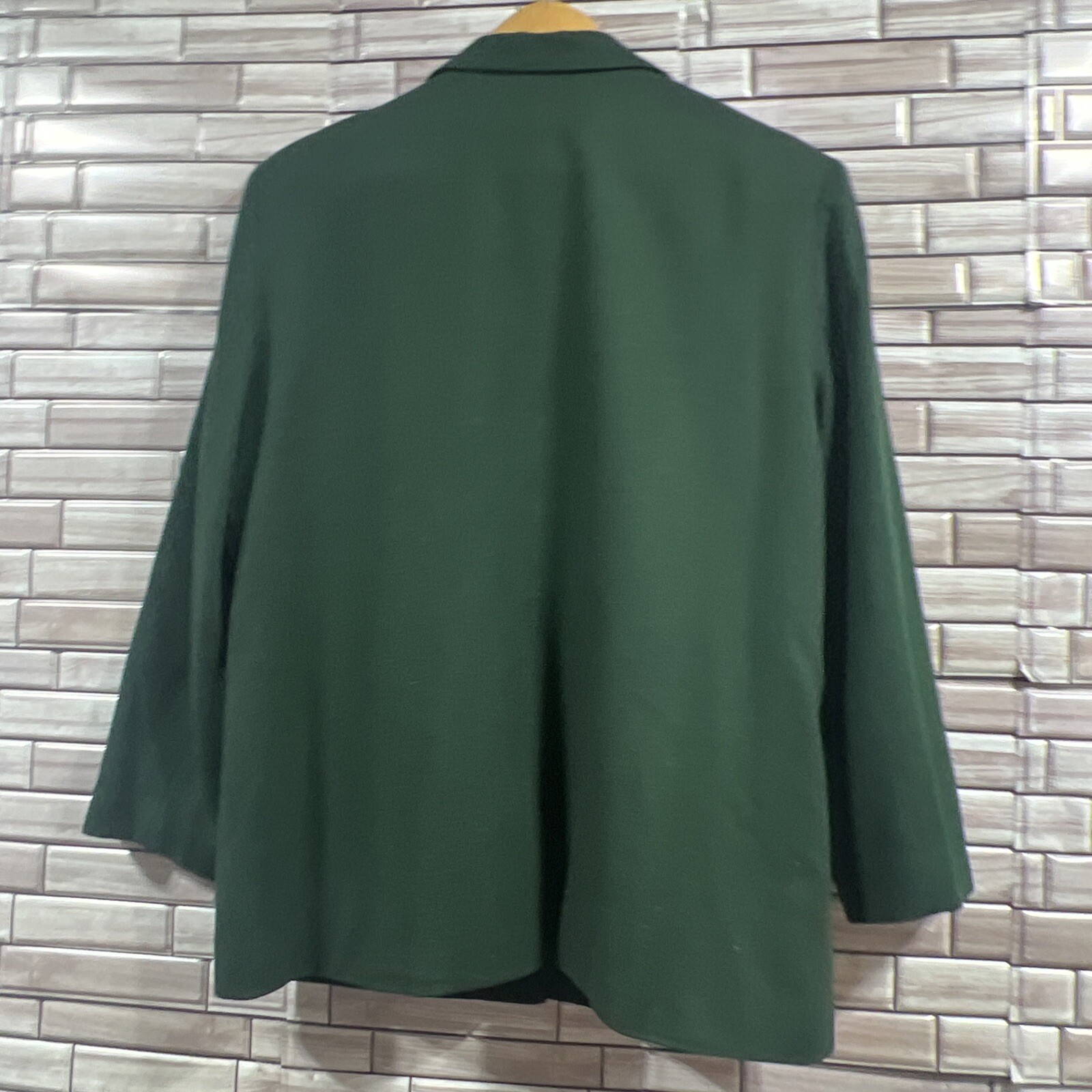 Wardrobe Maker 100% wool womens green jacket blazer pleated skirt 80s Vintage