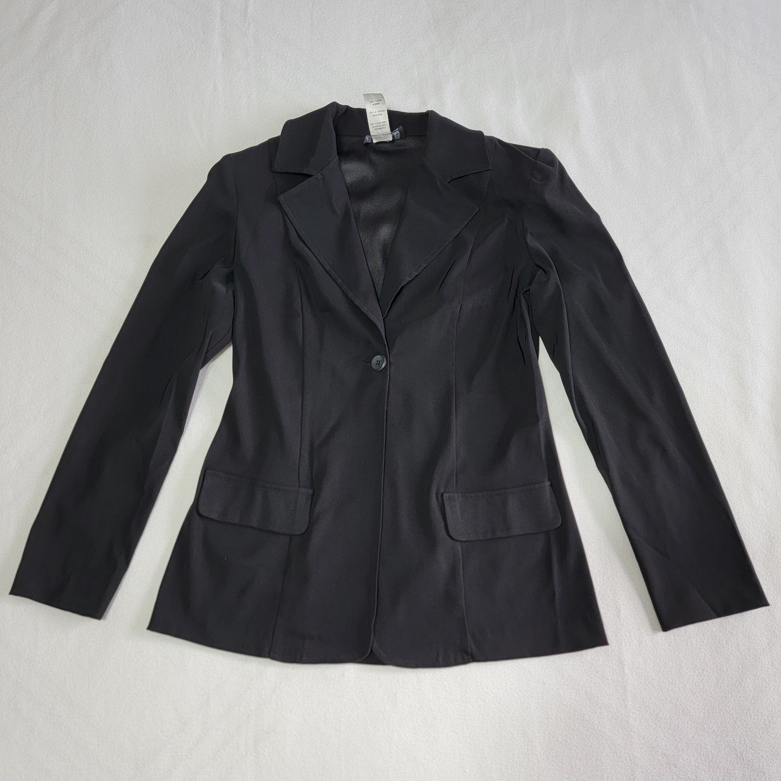 Vintage City Triangles Black Blazer 90s Y2K Office Siren Corpcore Fitted Size 9