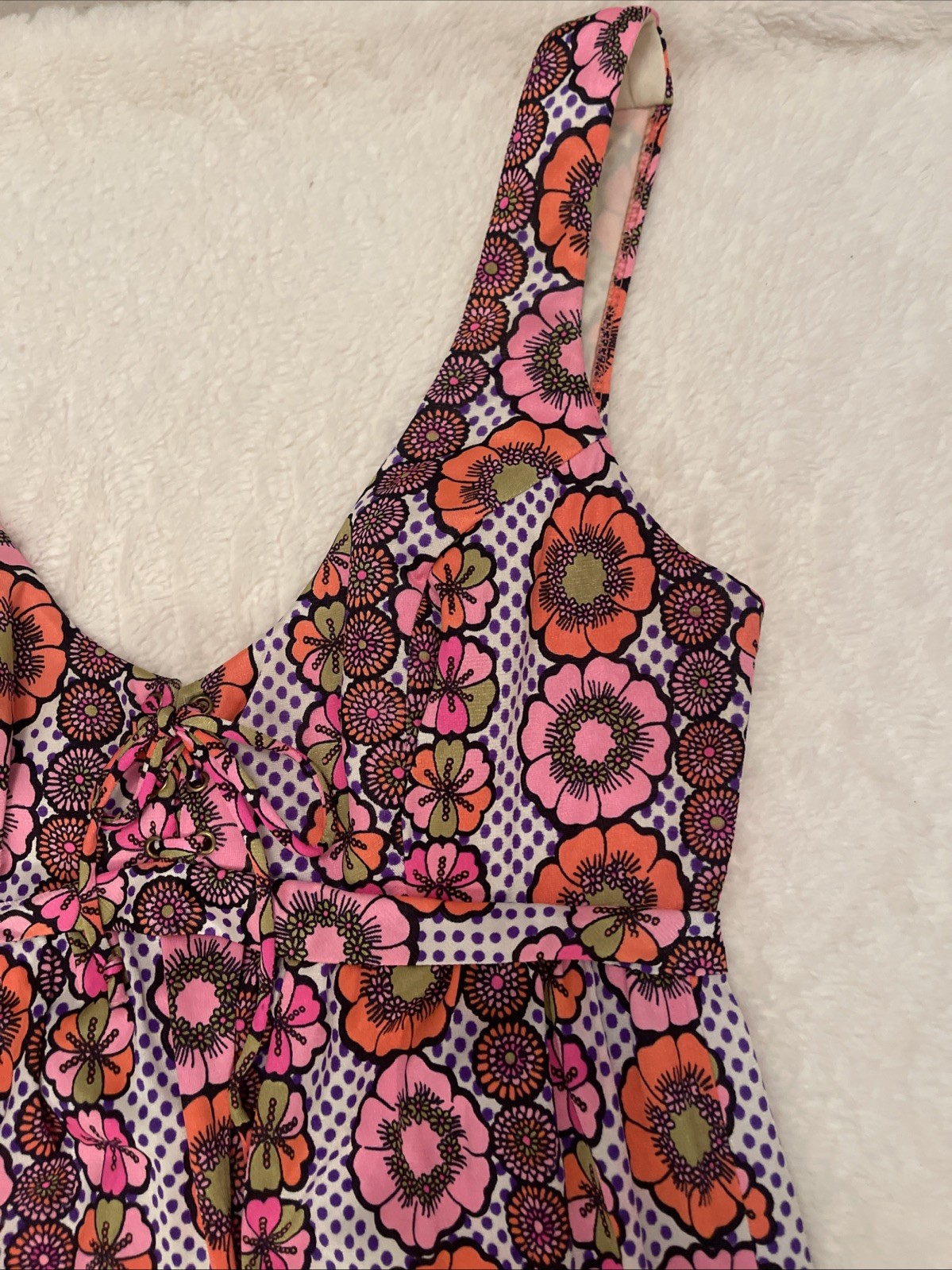 Vintage 60s Sirena California Maxi Dress Hawaiian Psychedelic Hippy Flower Power