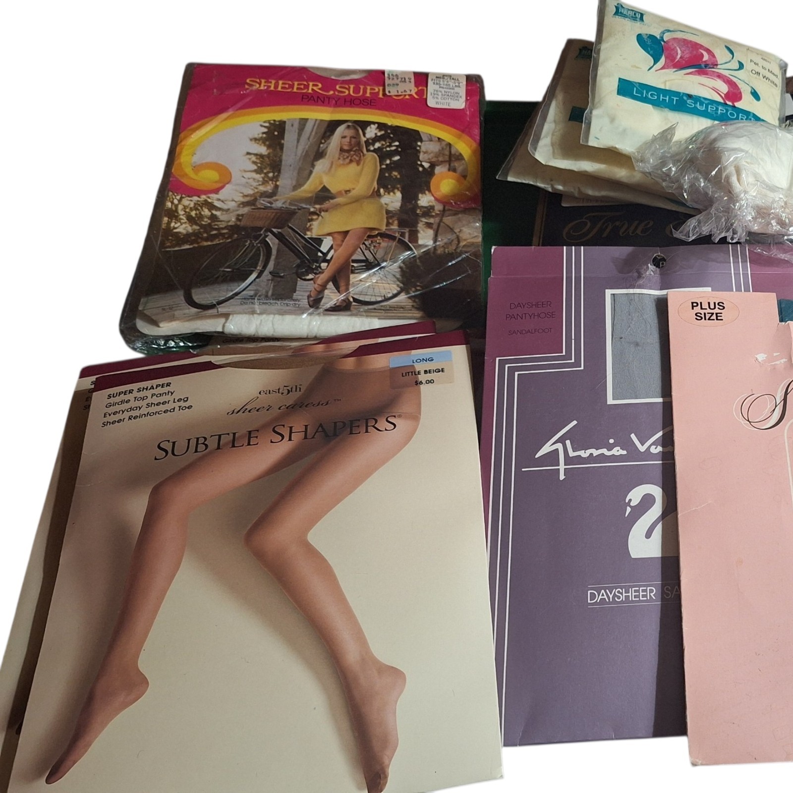 Vintage Lot Panty Hose True Elegance Fredericks of Hollywood Sheer Support Silky