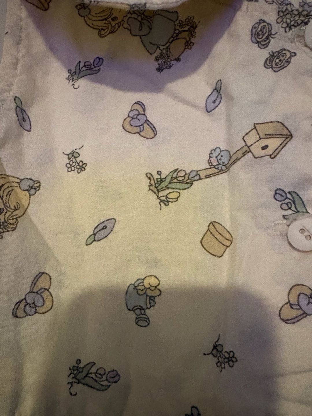 Vintage handmade Precious Moments Sleeveless Button-Down Dress