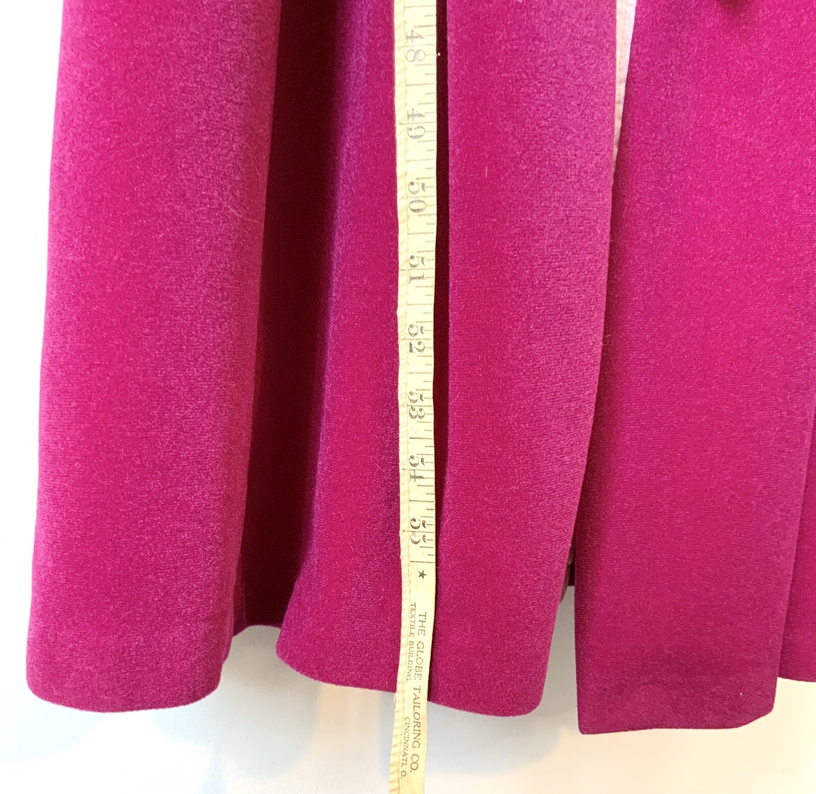 VANITY FAIR LONG FLEECE ROBE HOUSE COAT SZ 12 Fuscia Plum Side Pockets Tie Belt