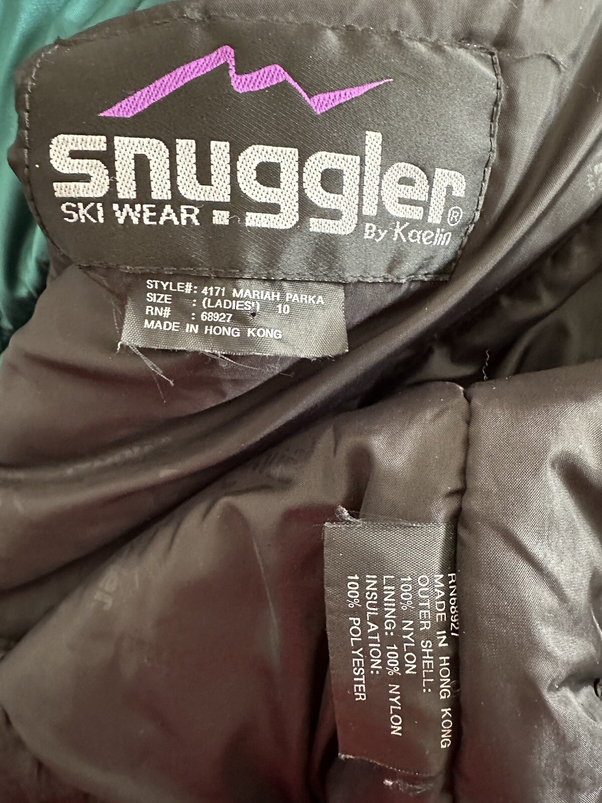 Vtg Snuggler Ski Wear by Kaelin Mariah Parka Jacket Women’s Size 10 Embroidered