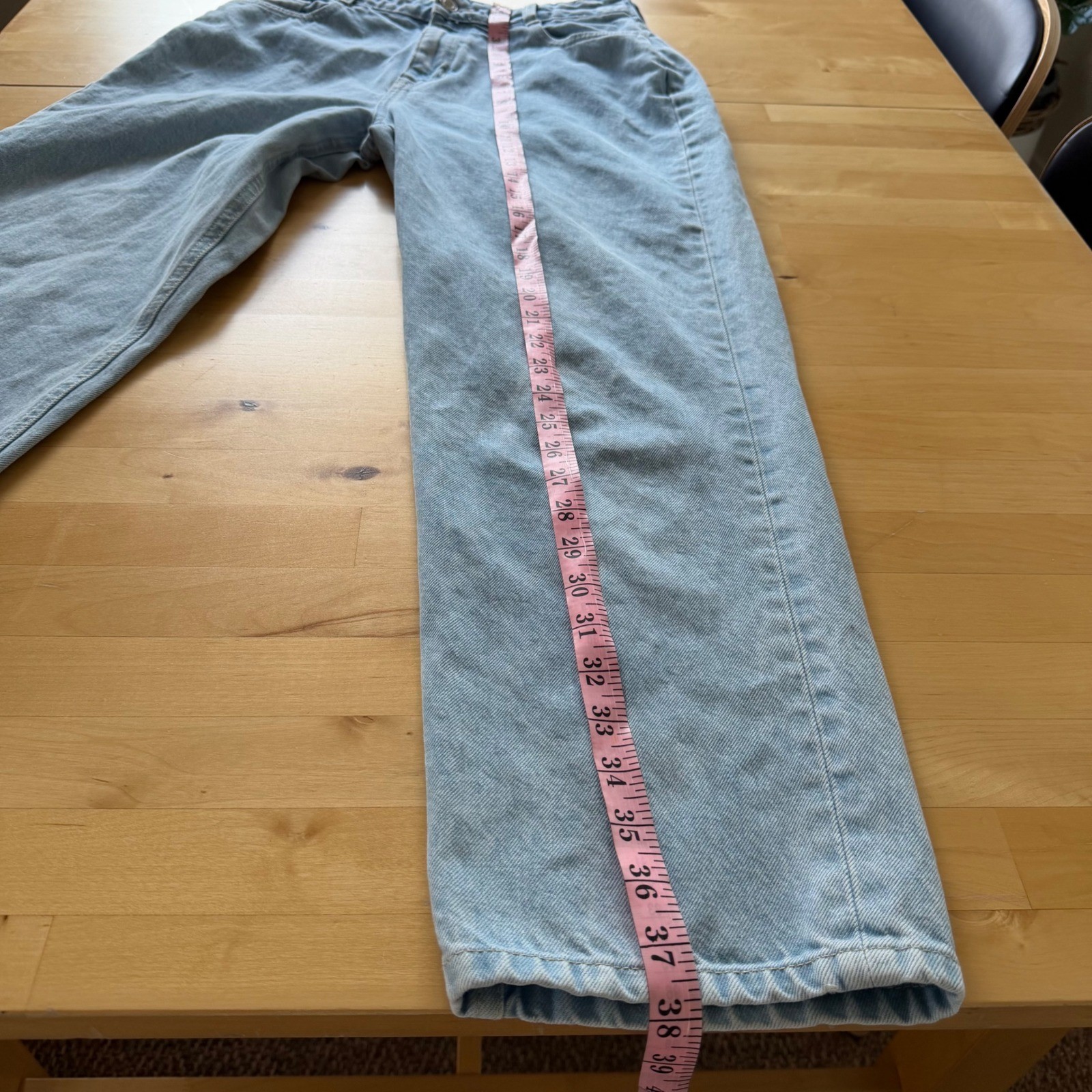 Frank & Oak „Patti” Light Wash Straight Leg Jeans Size 29 Minimalist 90s Vintage