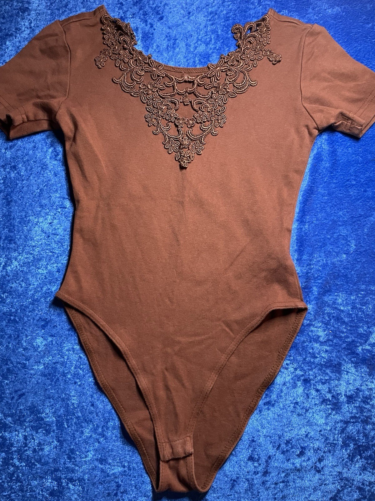 Vintage 90s Contemporary Casuals Bodysuit Western Boho Hippie Small Embroidered