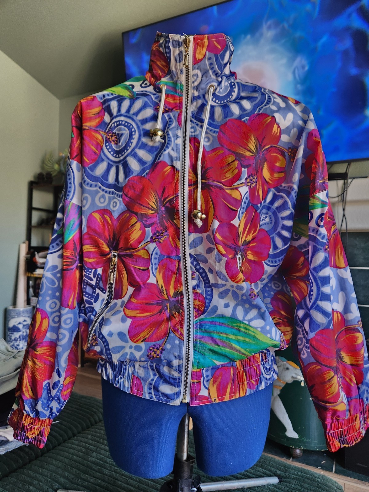 Vintage 1980s/90s ANDY JOHN’s Hibiscus Track Jacket