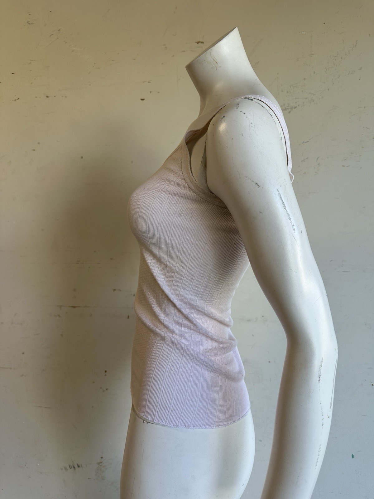 1950s Charmode Blank Ribbed Cotton Tank Top Undershirt 1950s 1960s