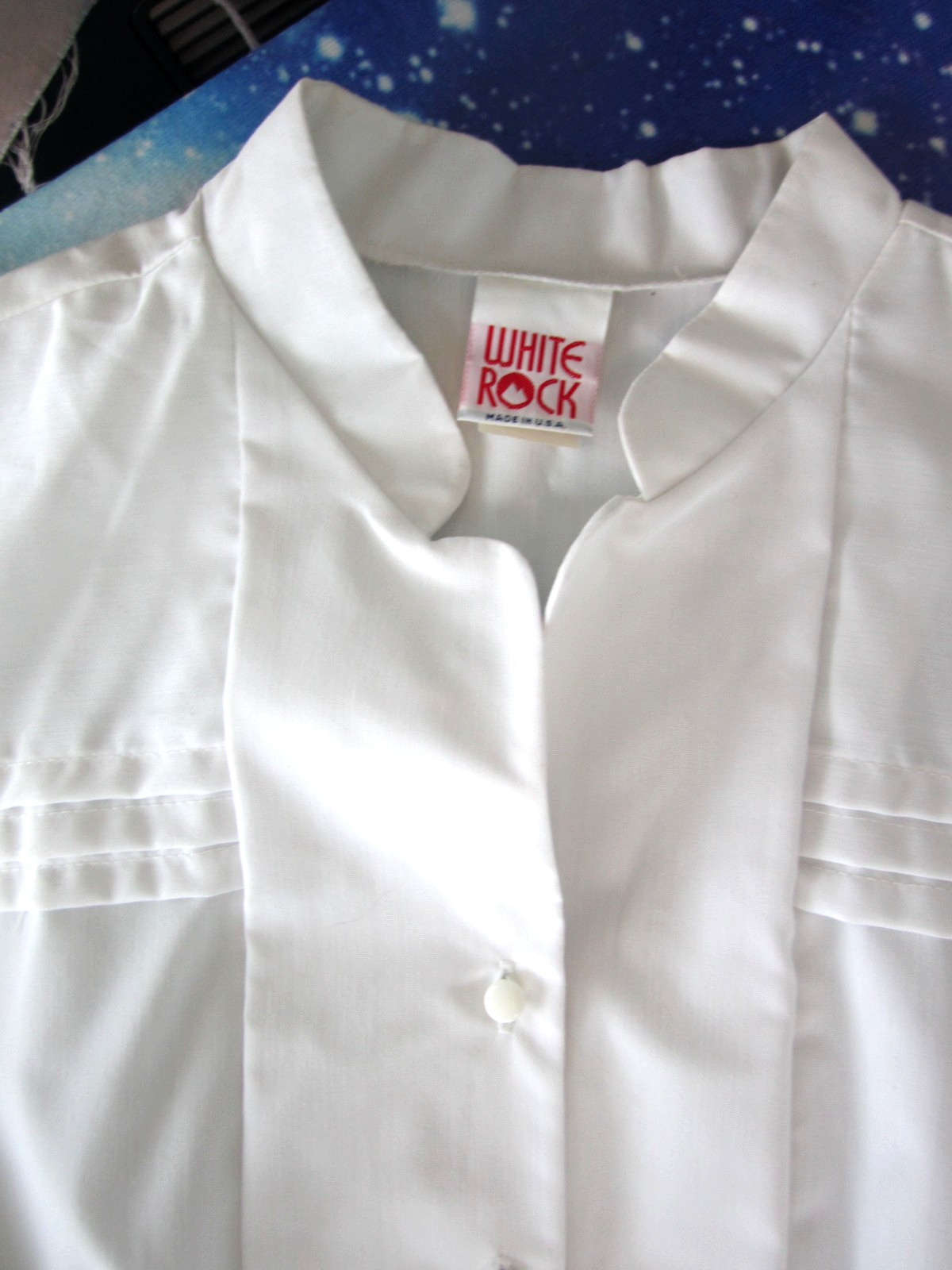 True Vintage 1960s White Rock Uniform Medical Nurse Dress USA Size 15/16 NWT