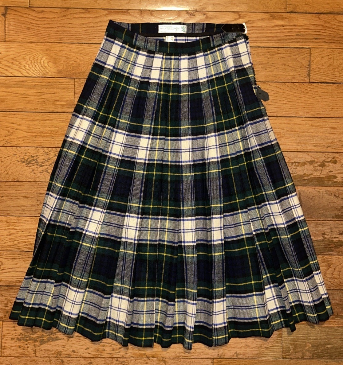 Vintage Scotch House Tartan 100% Wool Skirt Scotland Plaid Pleated Schoolcore