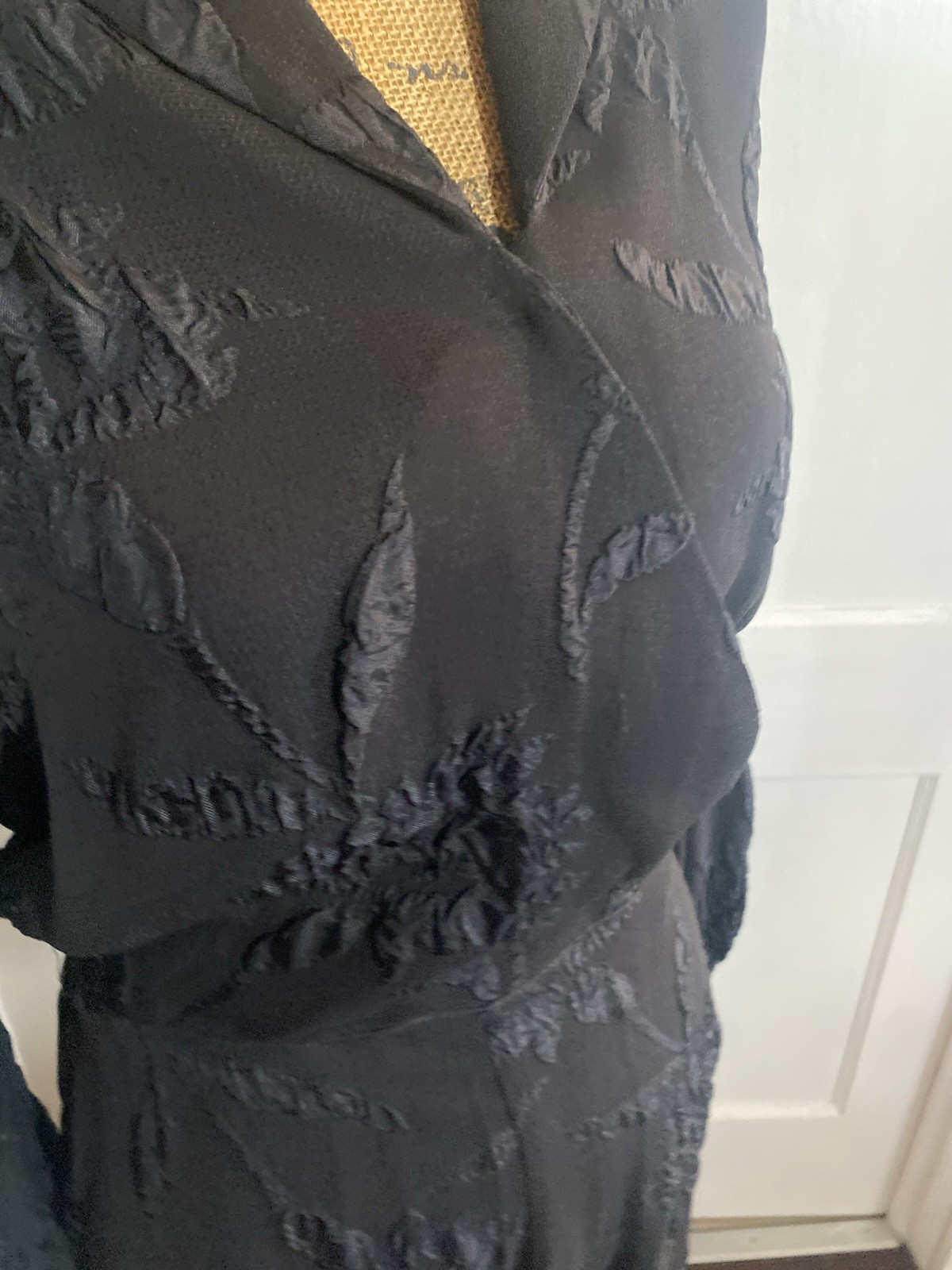 Vintage 1940’s Paul Sachs Original Fit & Flare Dress Black Lace 40” Chest