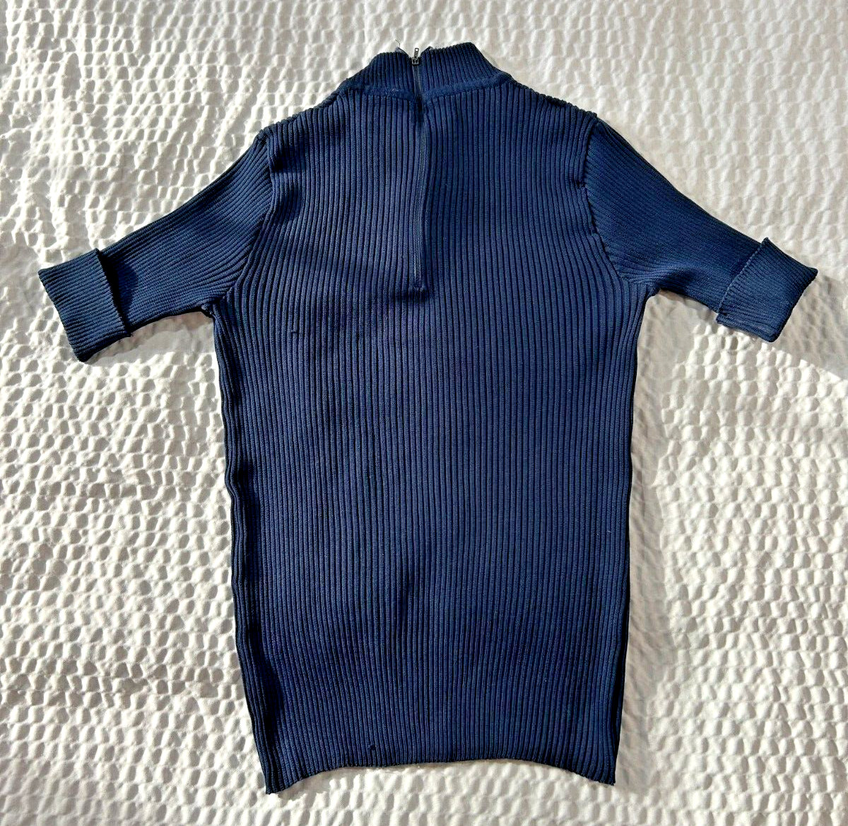 Vintage Sweater Bee by Banff Blue Striped Short Sleeve Top