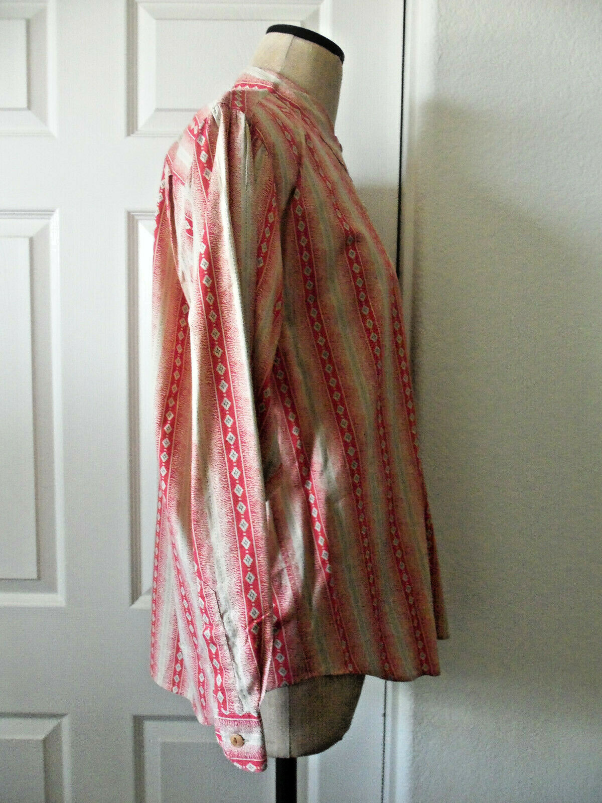Vintage Ralph Lauren Country Multicolor Stripe 100% Cotton Long Sleeve Shirt 10