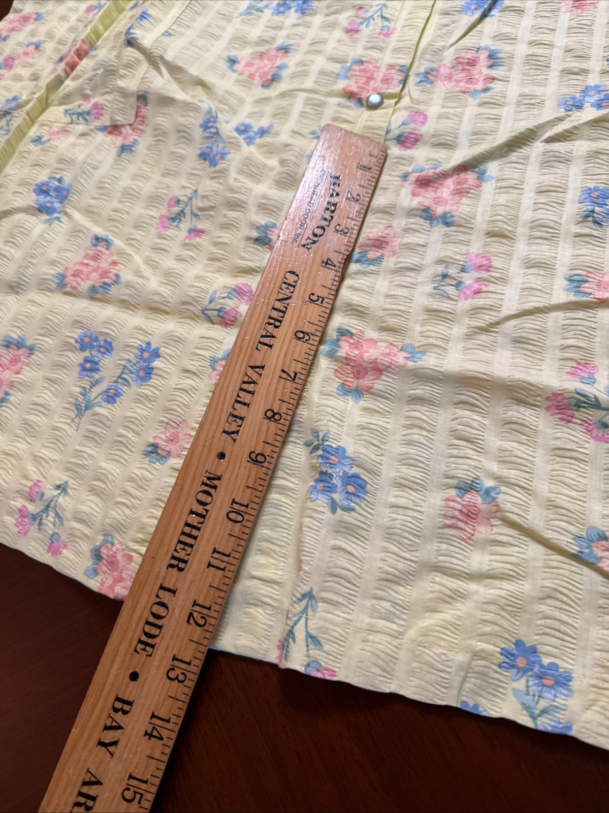 Vintage Housecoat Robe 3X Smart Time Yellow Floral Seersucker NOS NEW TAGS
