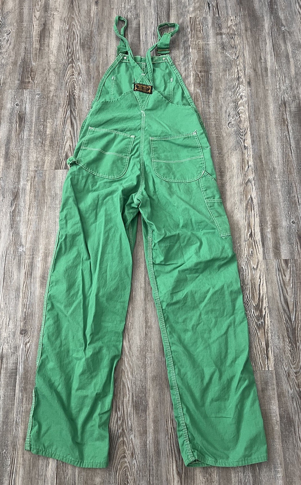 VTG 70s Washington Dee Cee Sanforized USA Made Overalls Green
