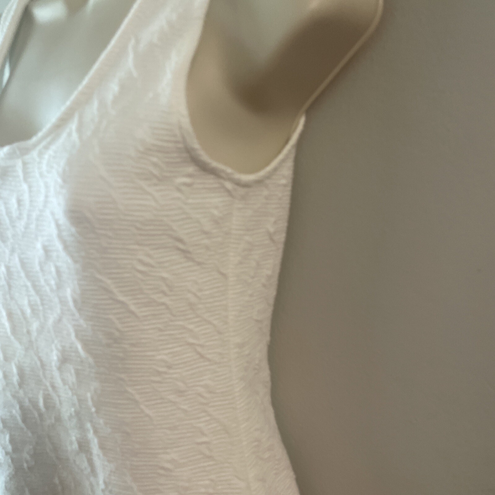 Vintage Manik In Mini Dress Spandex Jacquard Body Con White With Bows Size 2