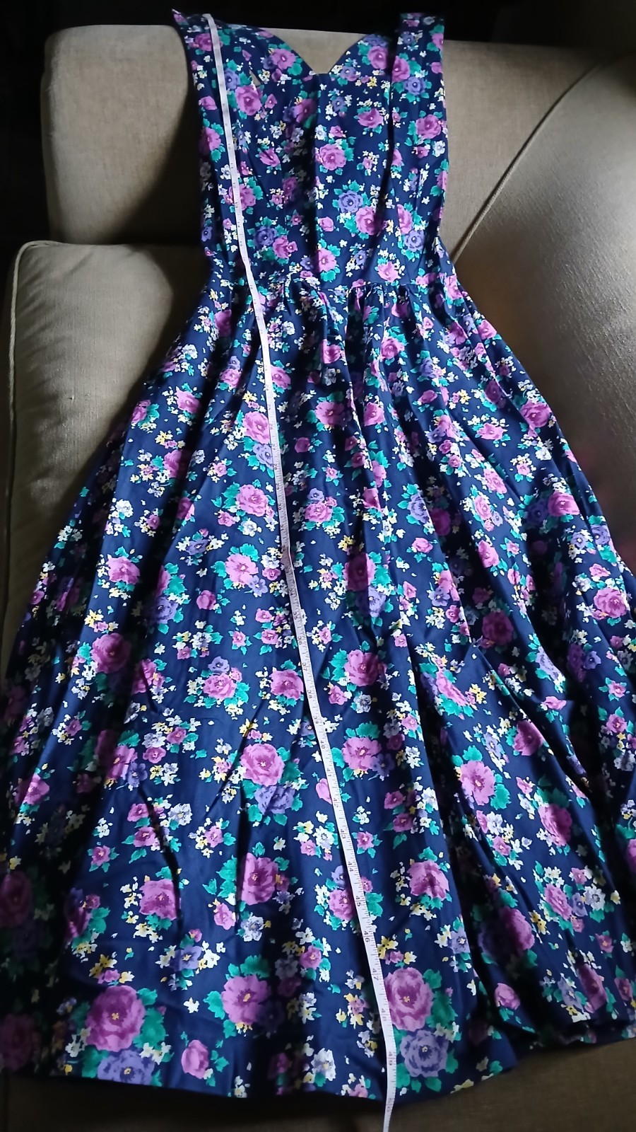 Lanz Originals Wonderful Vintage 80’s-90’s NWT Floral Blue Sundress Size 8