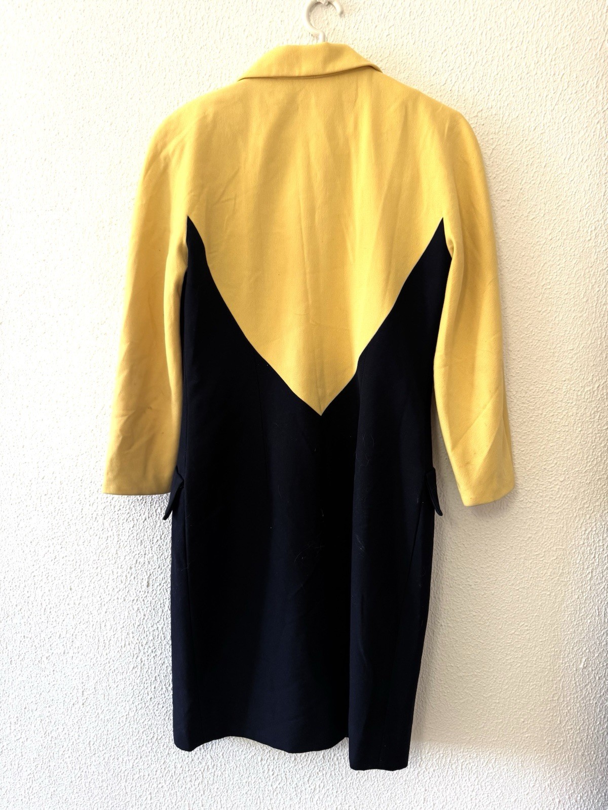 Vintage Constance Saunders Yellow & Blue Womens Dress 1990