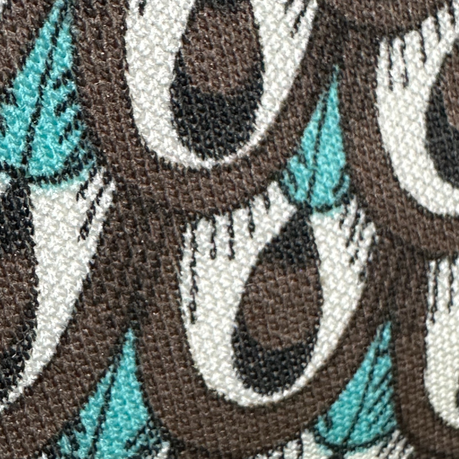 Vintage 70s Disco Shirt Womens M Polyester Peacock Feathers Teal Fall Holiday