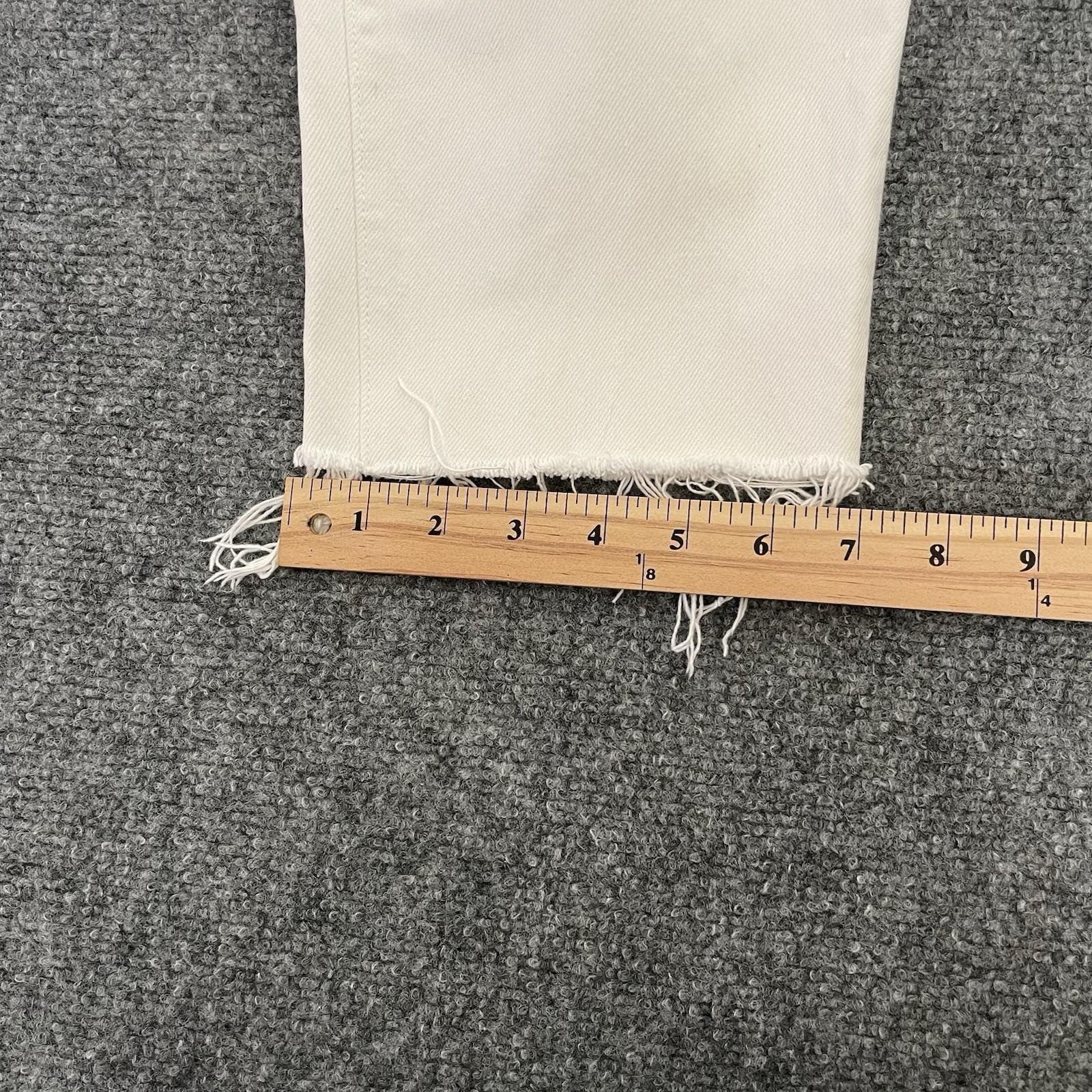 Vintage Levi’s Button Fly Jeans Paper Patch 70’s USA Size 9 White Denim 25×27
