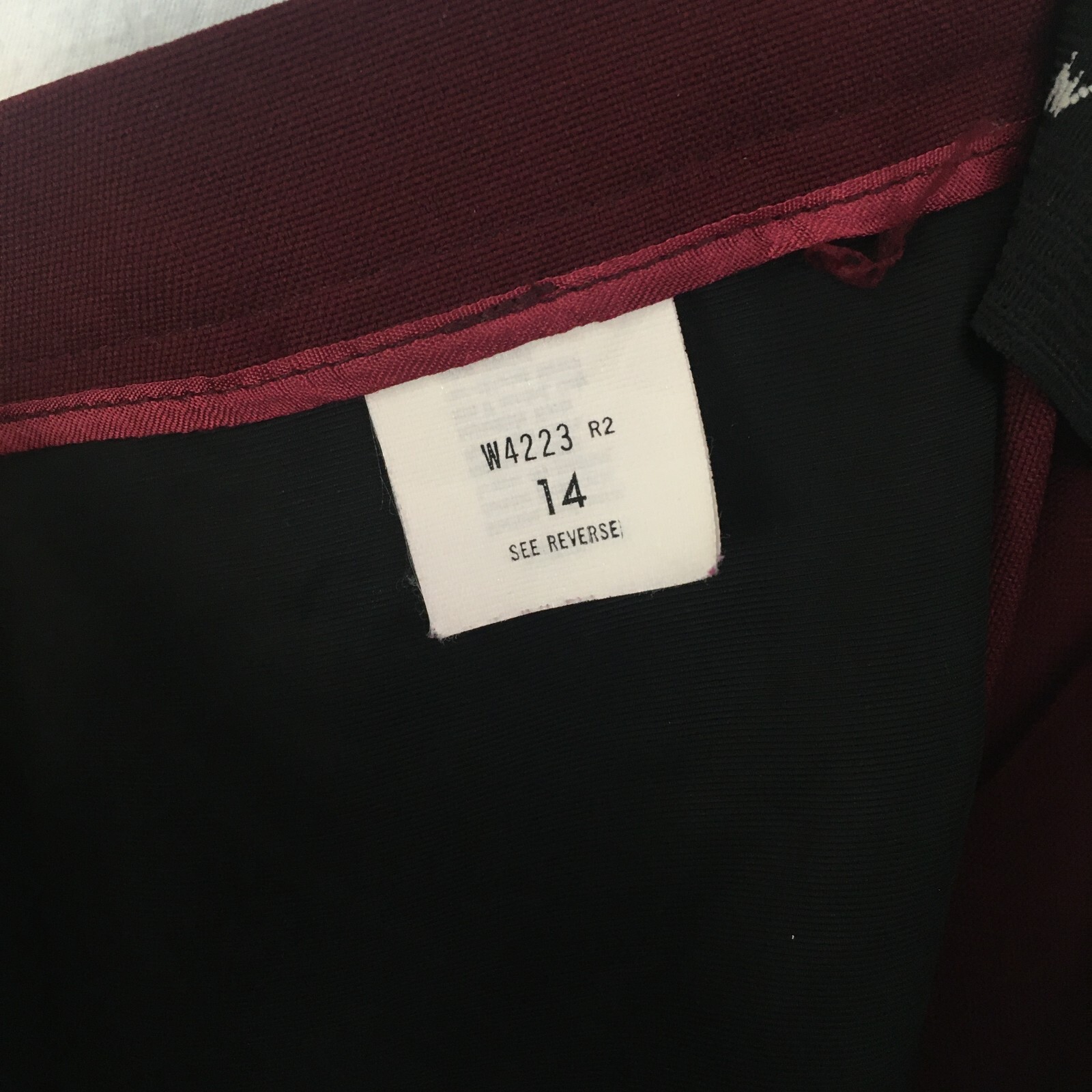 Reflections by Haggar Womens Vintage High Rise Dress Pants, Burgundy, 28 waist
