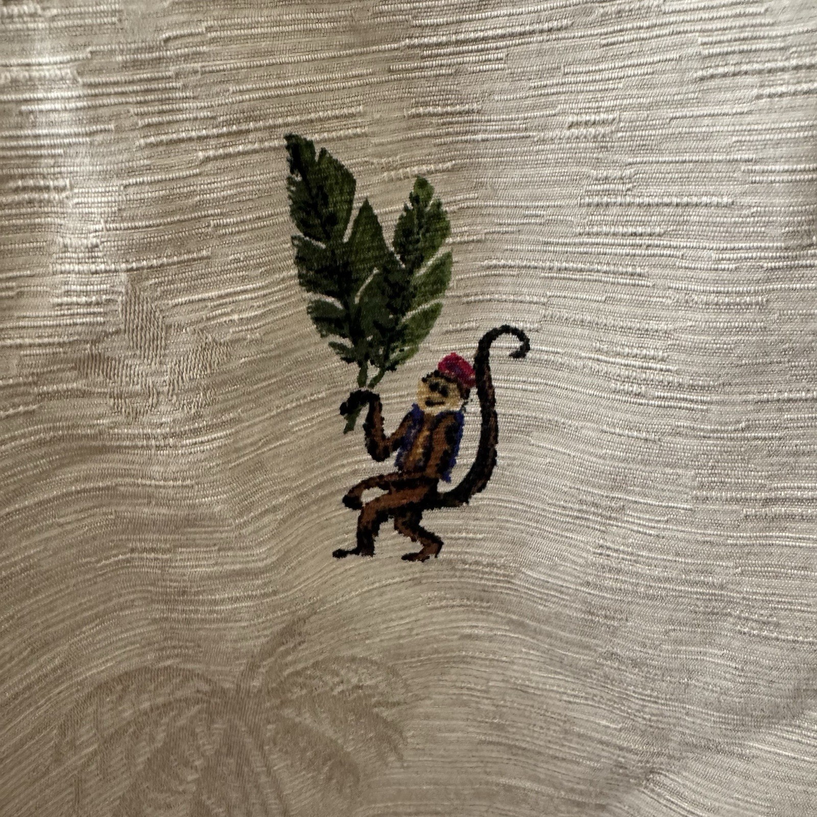 Vntg Chicos Design Silk Linen Pants Sz 3 (Large) Camel & Monkey Desert Chic 90s