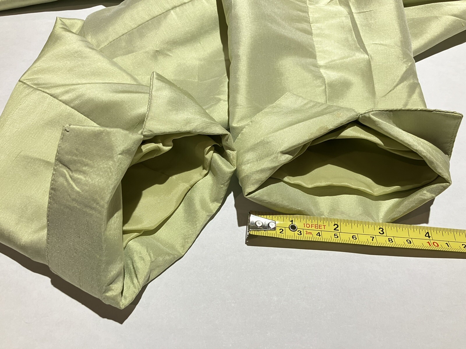 kate hill lime green shoulder pads two piece silk womens suit size 6top/4pants