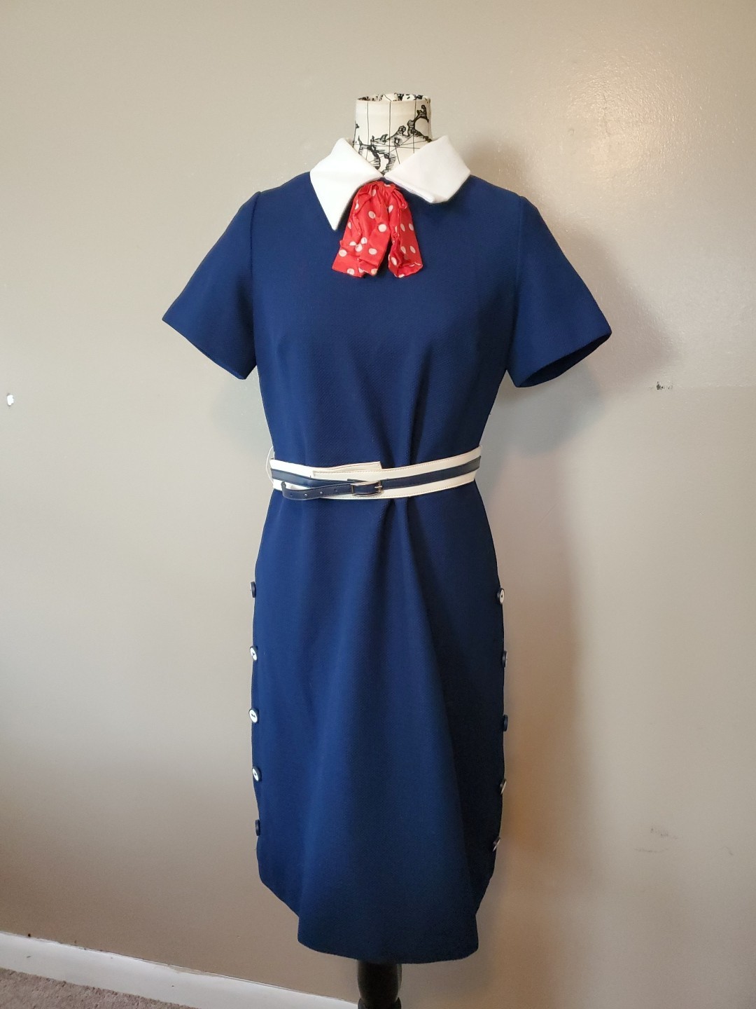 Vintage 60s-80’s Airline Flight Attendant Dress