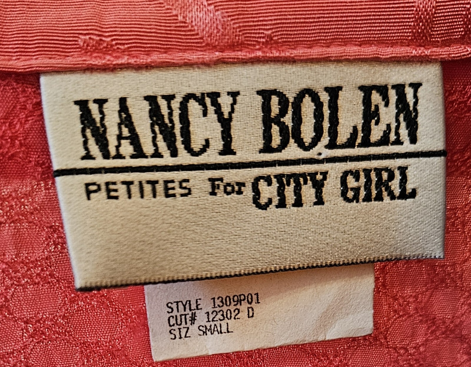 Vintage 80s Petite Small Nancy Bolen City Girl Set Tank Pants Jacket Pink Orange