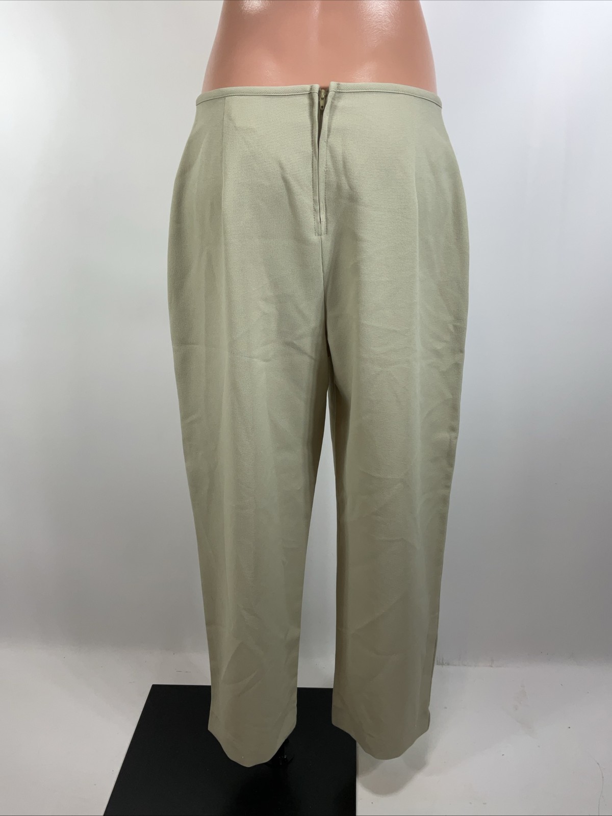 Vintage 90s y2k City Triangles Beige Olive 2pc Pant Tank Suit Set Office Career