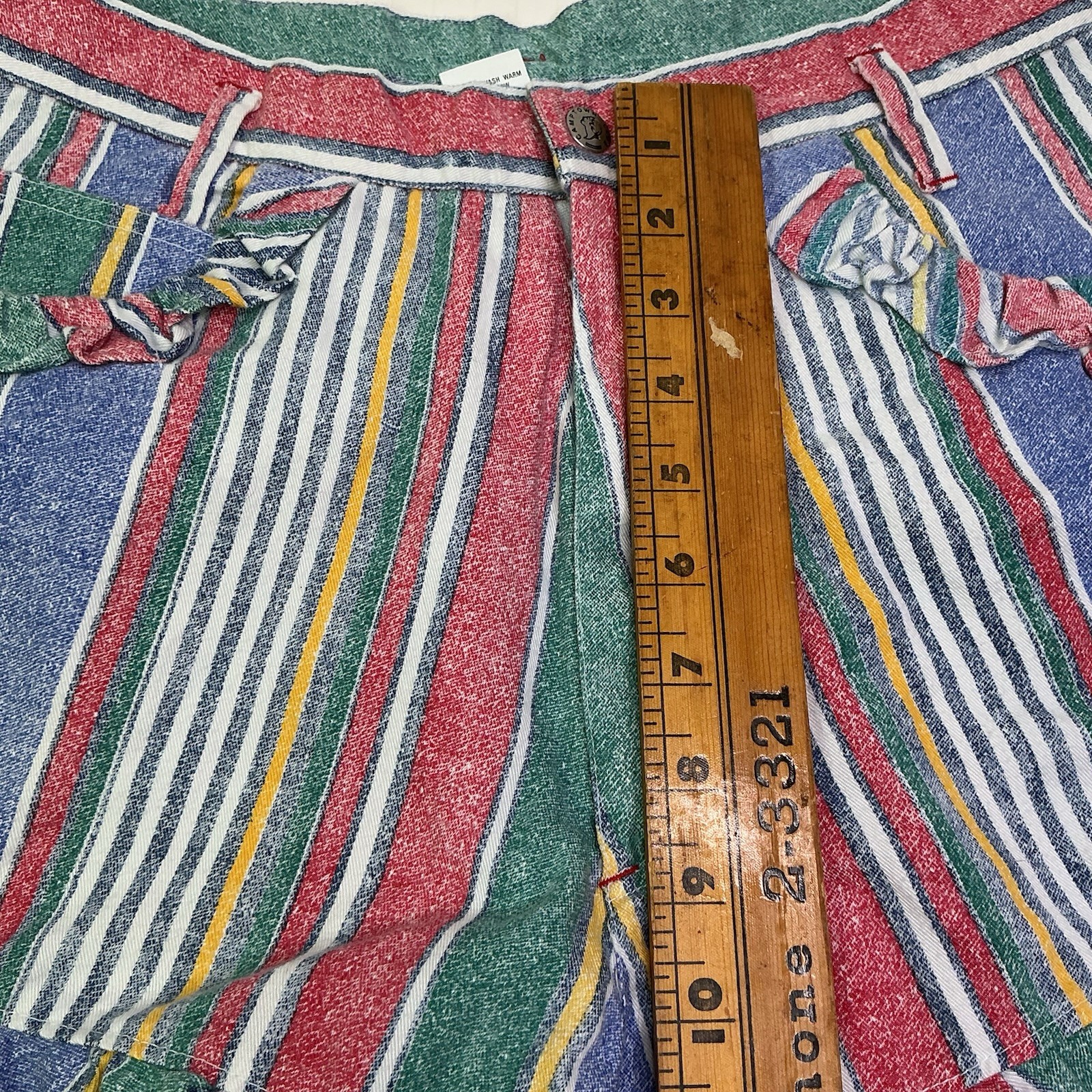 Vintage Camptown Club Original Hot Pants Shorts Striped Ruffle Junior Size 15/16