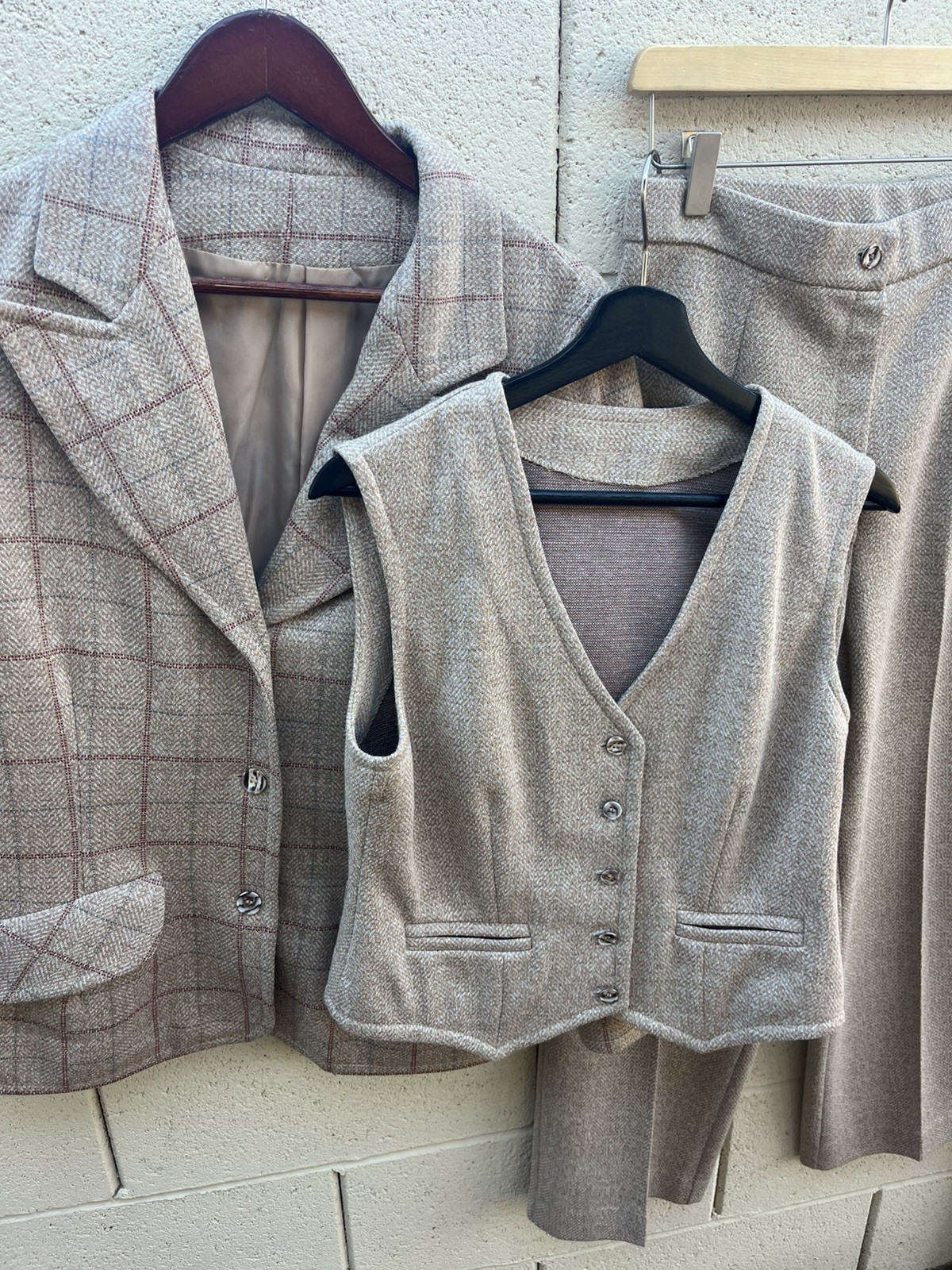 70’s/80’s Beige Three piece suit